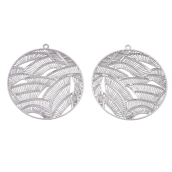 PandaHall 201 Stainless Steel Filigree Pendants, Etched Metal Embellishments, Flat Round, Stainless Steel Color, 31.5x30x0.2mm, Hole: 1.2mm...
PandaHall 201 Stainless Steel Filigree Pendants, Etched Metal Embellishments, Flat Round, Stainless Steel Color, 31.5x30x0.2mm, Hole: 1.2mm...