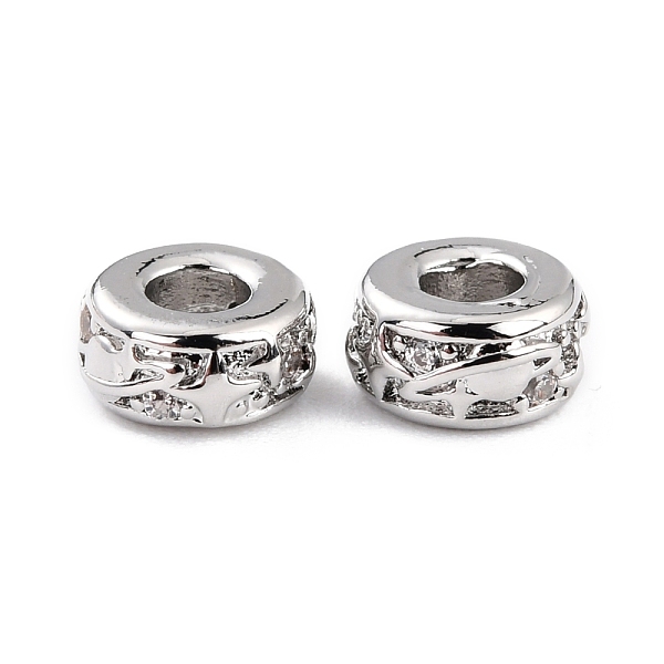 PandaHall Brass Micro Pave Clear Cubic Zirconia Beads, Long-Lasting Plated, Cadmium Free & Lead Free, Rondelle with Star, Platinum, 5.5x3mm...
PandaHall Brass Micro Pave Clear Cubic Zirconia Beads, Long-Lasting Plated, Cadmium Free & Lead Free, Rondelle with Star, Platinum, 5.5x3mm...