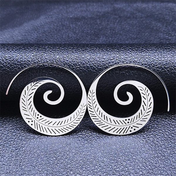 PandaHall 304 Stainless Steel Pendants Earrings, Vortex, Stainless Steel Color, 37x34.5mm 304 Stainless Steel Ring
PandaHall 304 Stainless Steel Pendants Earrings, Vortex, Stainless Steel Color, 37x34.5mm 304 Stainless Steel Ring