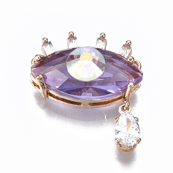 PandaHall Glass Pendants Links, with Light Gold Tone Brass Findings, Eye with Teardrop, Medium Purple, 20.5x18x8mm, Hole: 1mm Brass+Glass...
PandaHall Glass Pendants Links, with Light Gold Tone Brass Findings, Eye with Teardrop, Medium Purple, 20.5x18x8mm, Hole: 1mm Brass+Glass...