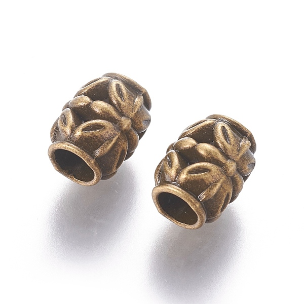 PandaHall Tibetan Style Alloy Beads, Cadmium Free & Lead Free, Barrel with Flower, Antique Bronze, 8.5x10.5mm, Hole: 4.5mm Alloy Barrel
PandaHall Tibetan Style Alloy Beads, Cadmium Free & Lead Free, Barrel with Flower, Antique Bronze, 8.5x10.5mm, Hole: 4.5mm Alloy Barrel