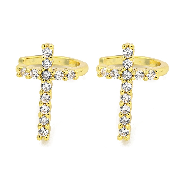 PandaHall Brass Micro Pave Cubic Zirconia Cuff Earrings, Cross, Real 18K Gold Plated, 12.5x16.5mm Cubic Zirconia Cross Clear
PandaHall Brass Micro Pave Cubic Zirconia Cuff Earrings, Cross, Real 18K Gold Plated, 12.5x16.5mm Cubic Zirconia Cross Clear