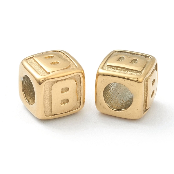 PandaHall 304 Stainless Steel European Beads, Large Hole Beads, Horizontal Hole, Cube with Letter, Golden, Letter.B, 8x8x8mm, Hole: 4mm 304...
PandaHall 304 Stainless Steel European Beads, Large Hole Beads, Horizontal Hole, Cube with Letter, Golden, Letter.B, 8x8x8mm, Hole: 4mm 304...