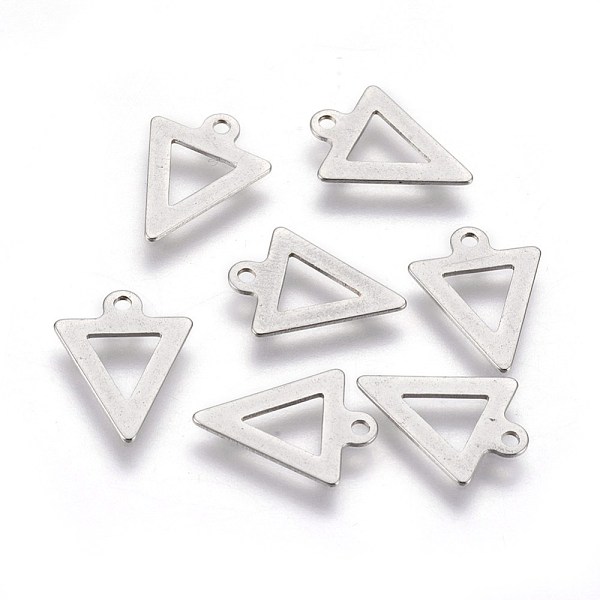 PandaHall 201 Stainless Steel Charm, Triangle, Stainless Steel Color, 12x9x0.5mm, Hole: 1mm 201 Stainless Steel Triangle
PandaHall 201 Stainless Steel Charm, Triangle, Stainless Steel Color, 12x9x0.5mm, Hole: 1mm 201 Stainless Steel Triangle