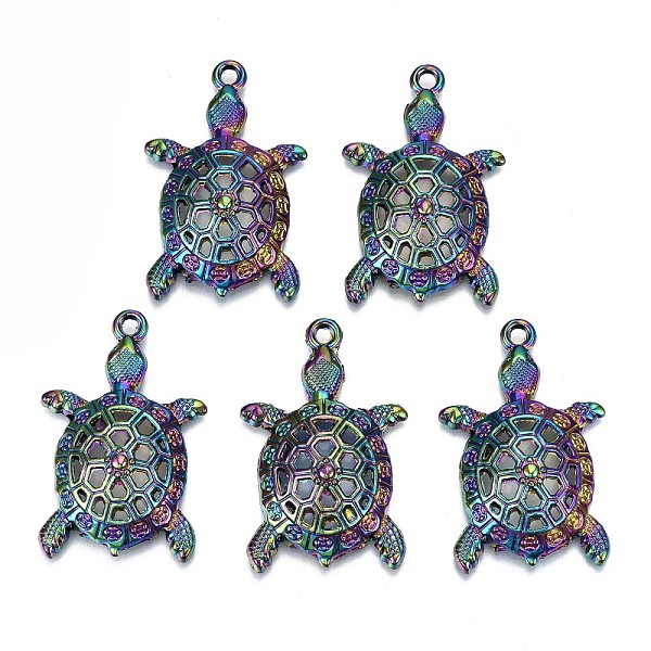 PandaHall Alloy Pendants, Cadmium Free & Lead Free, Tortoise Shape, Rainbow Color, 38x23x6mm, Hole: 2mm Alloy Tortoise
PandaHall Alloy Pendants, Cadmium Free & Lead Free, Tortoise Shape, Rainbow Color, 38x23x6mm, Hole: 2mm Alloy Tortoise