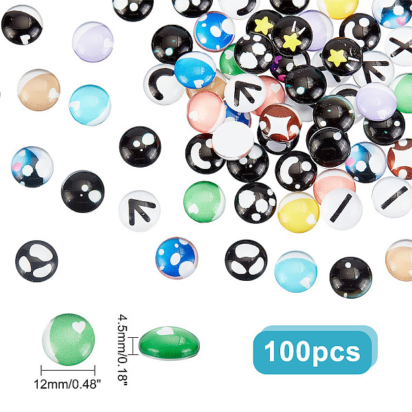 PandaHall ARRICRAFT Glass Craft Eye, for Doll Making, Half Round, Mixed Color, 12x4.5mm, 100pcs/box Glass Half Round Multicolor
PandaHall ARRICRAFT Glass Craft Eye, for Doll Making, Half Round, Mixed Color, 12x4.5mm, 100pcs/box Glass Half Round Multicolor