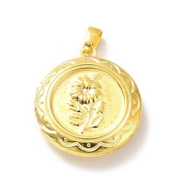 PandaHall Rack Plating Brass Locket Pendants, Flat Round with Flower, Golden, 23x20x5mm, Hole: 5x3mm, Inner Diameter: 14mm Brass Flat Round
PandaHall Rack Plating Brass Locket Pendants, Flat Round with Flower, Golden, 23x20x5mm, Hole: 5x3mm, Inner Diameter: 14mm Brass Flat Round