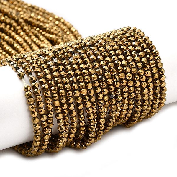 PandaHall Electroplate Glass Beads Strands, Full Plated, Faceted Round, Light Gold Plated, 3x2.5mm, Hole: 0.7mm, about 149pcs/strand...
PandaHall Electroplate Glass Beads Strands, Full Plated, Faceted Round, Light Gold Plated, 3x2.5mm, Hole: 0.7mm, about 149pcs/strand...
