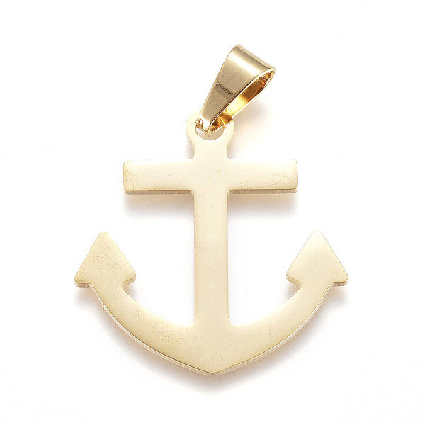 PandaHall 304 Stainless Steel Pendants, Large Hole Pendants, Anchor, Golden, 31x29x1mm, Hole: 9mm 304 Stainless Steel Anchor & Helm
PandaHall 304 Stainless Steel Pendants, Large Hole Pendants, Anchor, Golden, 31x29x1mm, Hole: 9mm 304 Stainless Steel Anchor & Helm