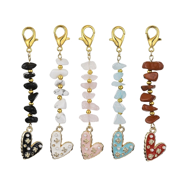 PandaHall Heart Alloy Enamel Pendant Decorations, Natural & Synthetic Gemstone Chips and Alloy Lobster Claw Clasps Charms, 81mm Mixed Stone..., Multicolor
PandaHall Heart Alloy Enamel Pendant Decorations, Natural & Synthetic Gemstone Chips and Alloy Lobster Claw Clasps Charms, 81mm Mixed Stone..., Multicolor