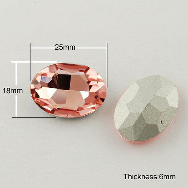PandaHall Glass Pointed Back Rhinestone, Back Plated, Faceted, Oval, Light Salmon, 18x25x6mm Glass Rhinestone Oval Red
PandaHall Glass Pointed Back Rhinestone, Back Plated, Faceted, Oval, Light Salmon, 18x25x6mm Glass Rhinestone Oval Red