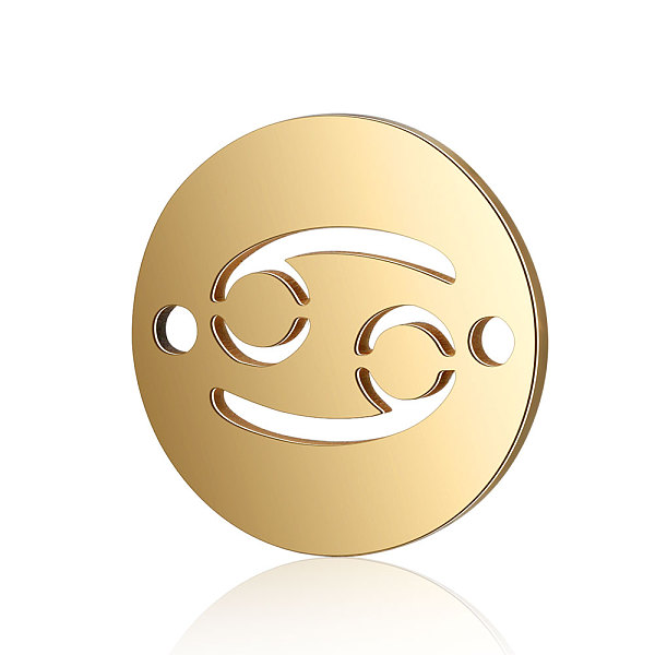 PandaHall Titanium Steel Links connectors, Flat Round with Constellation, Golden, Cancer, 12x0.8mm, Hole: 0.8mm Titanium Steel Cancer
PandaHall Titanium Steel Links connectors, Flat Round with Constellation, Golden, Cancer, 12x0.8mm, Hole: 0.8mm Titanium Steel Cancer