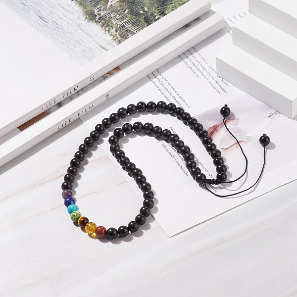 PandaHall Mixed Gemstone & Wood Round Beaded Necklace, 7 Chakra Yoga Jewelry for Women, 26.77 inch(68cm) Mixed Stone
PandaHall Mixed Gemstone & Wood Round Beaded Necklace, 7 Chakra Yoga Jewelry for Women, 26.77 inch(68cm) Mixed Stone