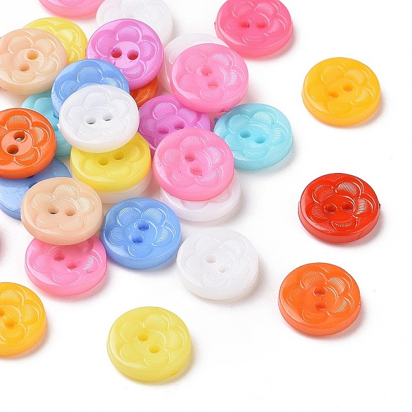 PandaHall Acrylic Sewing Buttons for Clothes Design, Plastic Buttons, 2-Hole, Dyed, Flat Round with Flower Pattern, Mixed Color, 12.5x3mm..., Multicolor
PandaHall Acrylic Sewing Buttons for Clothes Design, Plastic Buttons, 2-Hole, Dyed, Flat Round with Flower Pattern, Mixed Color, 12.5x3mm..., Multicolor