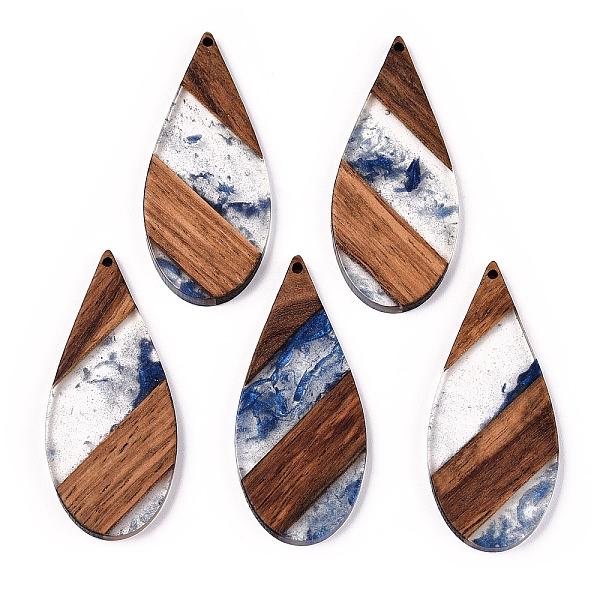 PandaHall Transparent Resin & Walnut Wood Big Pendants, Teardrop Charms, Royal Blue, 51x22x3mm, Hole: 1.5mm Resin+Wood Teardrop
PandaHall Transparent Resin & Walnut Wood Big Pendants, Teardrop Charms, Royal Blue, 51x22x3mm, Hole: 1.5mm Resin+Wood Teardrop