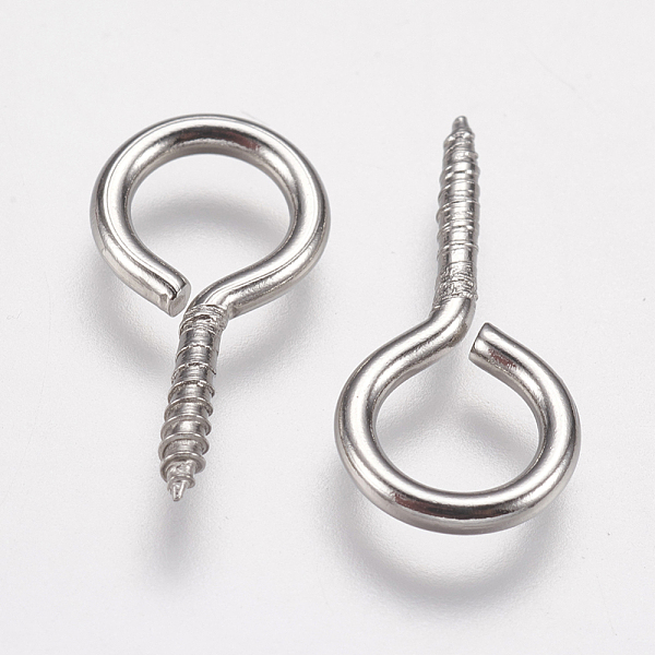 PandaHall 304 Stainless Steel Screw Eye Pin Peg Bails, For Half Drilled Beads, Stainless Steel Color, 17x9x2mm, Hole: 5.5mm 304 Stainless...
PandaHall 304 Stainless Steel Screw Eye Pin Peg Bails, For Half Drilled Beads, Stainless Steel Color, 17x9x2mm, Hole: 5.5mm 304 Stainless...