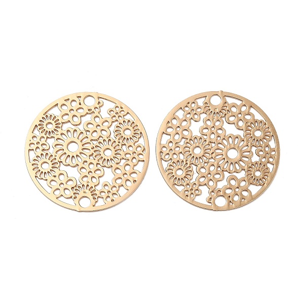 PandaHall Rack Plating Brass Connector Charms, Etched Metal Embellishments, Long-Lasting Plated, Flat Round Links with Flower, Light Gold...
PandaHall Rack Plating Brass Connector Charms, Etched Metal Embellishments, Long-Lasting Plated, Flat Round Links with Flower, Light Gold...