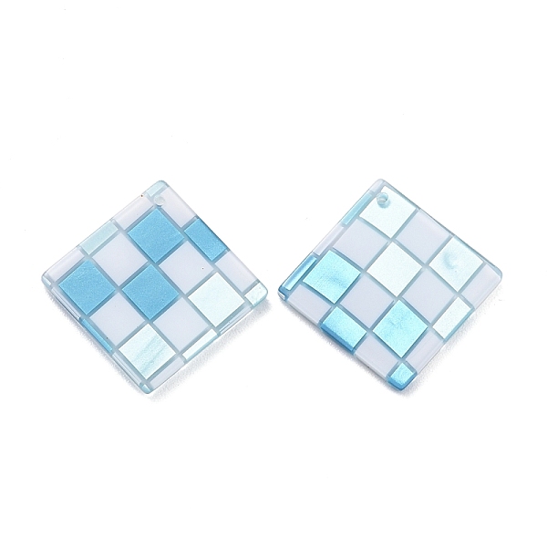 PandaHall Checkerboard Style Rhombus Acrylic Pendants, Light Sky Blue, 28x28x2.5mm, Hole: 1.2mm Acrylic Rhombus
PandaHall Checkerboard Style Rhombus Acrylic Pendants, Light Sky Blue, 28x28x2.5mm, Hole: 1.2mm Acrylic Rhombus