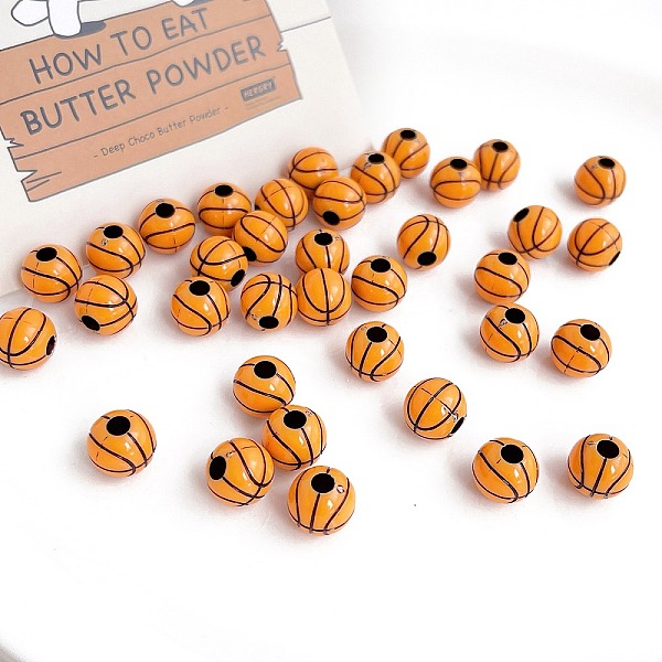 PandaHall Acrylic Beads, Craft Beads, Sports Balls, Basketball, 11.5~11.9x11mm, Hole: 4mm, 595pcs/500g Acrylic Basketball
PandaHall Acrylic Beads, Craft Beads, Sports Balls, Basketball, 11.5~11.9x11mm, Hole: 4mm, 595pcs/500g Acrylic Basketball