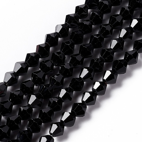 PandaHall Black Color Faceted Glass Bicone Beads Strands, 6x6mm, Hole: 1.2mm, about 47~48pcs/strand, 10.24 inch~10.43 inch(26~26.5cm) Glass...
PandaHall Black Color Faceted Glass Bicone Beads Strands, 6x6mm, Hole: 1.2mm, about 47~48pcs/strand, 10.24 inch~10.43 inch(26~26.5cm) Glass...
