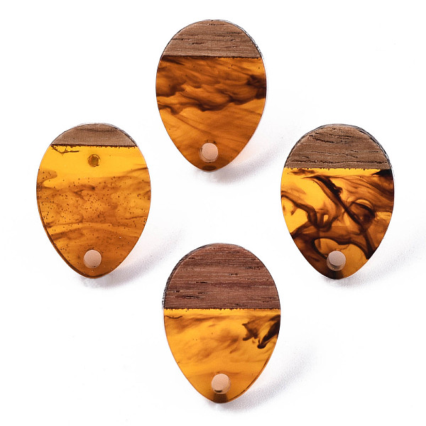 PandaHall Resin & Walnut Wood Stud Earring Findings, with 304 Stainless Steel Pin, Teardrop, Chocolate, 17x13mm, Hole: 1.8mm, Pin: 0.7mm..., Brown
PandaHall Resin & Walnut Wood Stud Earring Findings, with 304 Stainless Steel Pin, Teardrop, Chocolate, 17x13mm, Hole: 1.8mm, Pin: 0.7mm..., Brown