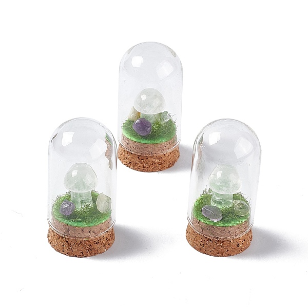 PandaHall Natural Quartz Crystal Mushroom Display Decoration with Glass Dome Cloche Cover, Cork Base Bell Jar Ornaments for Home Decoration...
PandaHall Natural Quartz Crystal Mushroom Display Decoration with Glass Dome Cloche Cover, Cork Base Bell Jar Ornaments for Home Decoration...