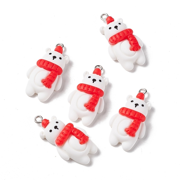 PandaHall Christmas Theme Opaque Resin Pendants, with Platinum Tone Iron Findings, Bear with Red Scarf, White, 31.5x16.5x8mm, Hole: 2mm...
PandaHall Christmas Theme Opaque Resin Pendants, with Platinum Tone Iron Findings, Bear with Red Scarf, White, 31.5x16.5x8mm, Hole: 2mm...