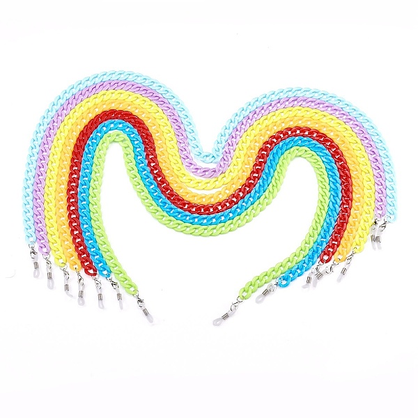 PandaHall Eyeglasses Chains, Neck Strap for Eyeglasses, with Opaque Acrylic Cable Chains and Rubber Loop End, Platinum, Mixed Color, 26 inch..., Multicolor
PandaHall Eyeglasses Chains, Neck Strap for Eyeglasses, with Opaque Acrylic Cable Chains and Rubber Loop End, Platinum, Mixed Color, 26 inch..., Multicolor