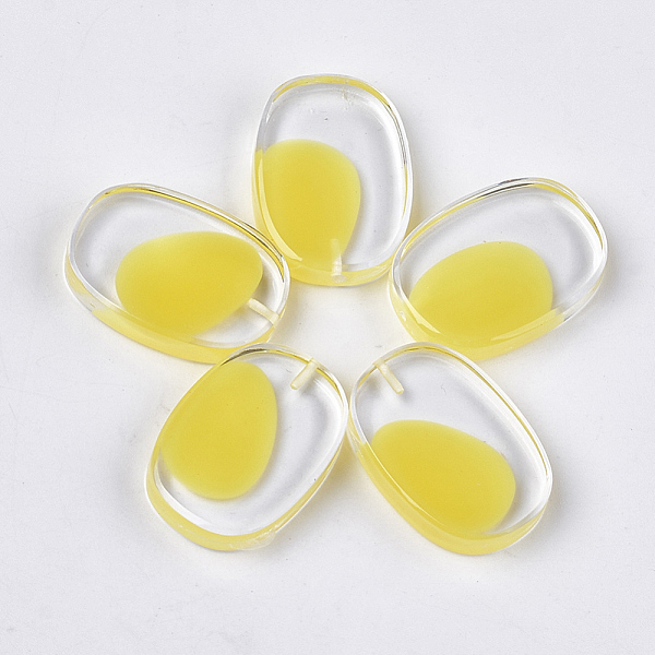 PandaHall Resin Beads, with Shell Chip, Half Drilled, Oval, Yellow, 30x21x6mm, Half Hole: 1.2mm Resin Oval Yellow
PandaHall Resin Beads, with Shell Chip, Half Drilled, Oval, Yellow, 30x21x6mm, Half Hole: 1.2mm Resin Oval Yellow