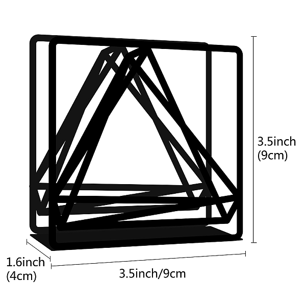 PandaHall Iron Napkin Holder, Square, Triangle Pattern, 220x90mm Iron Triangle Black
PandaHall Iron Napkin Holder, Square, Triangle Pattern, 220x90mm Iron Triangle Black
