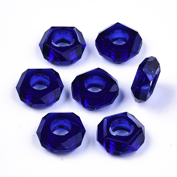 PandaHall Epoxy Resin European Beads, Large Hole Beads, Donut, Faceted, Dark Blue, 13~14x5mm, Hole: 6mm Resin Donut
PandaHall Epoxy Resin European Beads, Large Hole Beads, Donut, Faceted, Dark Blue, 13~14x5mm, Hole: 6mm Resin Donut