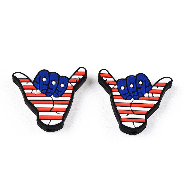 PandaHall Independence Day Silicone Focal Beads, Silicone Teething Beads, Hand, 24.5x29.5x7mm, Hole: 2.2mm Silicone Others
PandaHall Independence Day Silicone Focal Beads, Silicone Teething Beads, Hand, 24.5x29.5x7mm, Hole: 2.2mm Silicone Others