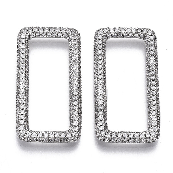PandaHall Brass Micro Pave Cubic Zirconia Linking Rings, Rectangle, Nickel Free, Clear, Real Platinum Plated, 34x17.5x3mm, Inner Diameter...
PandaHall Brass Micro Pave Cubic Zirconia Linking Rings, Rectangle, Nickel Free, Clear, Real Platinum Plated, 34x17.5x3mm, Inner Diameter...