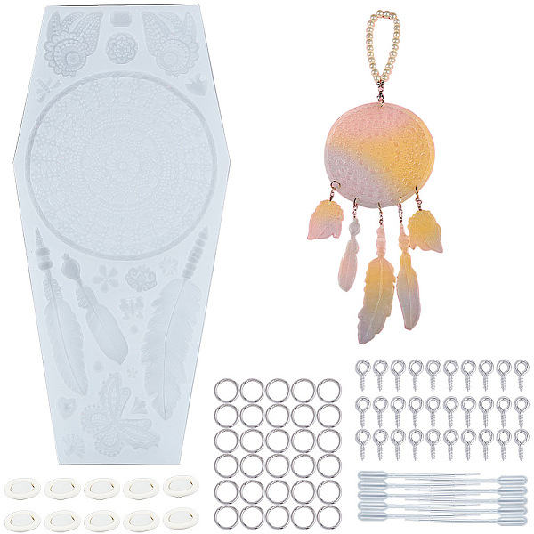 PandaHall SUNNYCLUE Resin Casting Mold Dream Catcher Molds Silicone Moulds with Iron Screw Eye Pin Peg Bails Latex Finger Cots for Making..., White
PandaHall SUNNYCLUE Resin Casting Mold Dream Catcher Molds Silicone Moulds with Iron Screw Eye Pin Peg Bails Latex Finger Cots for Making..., White