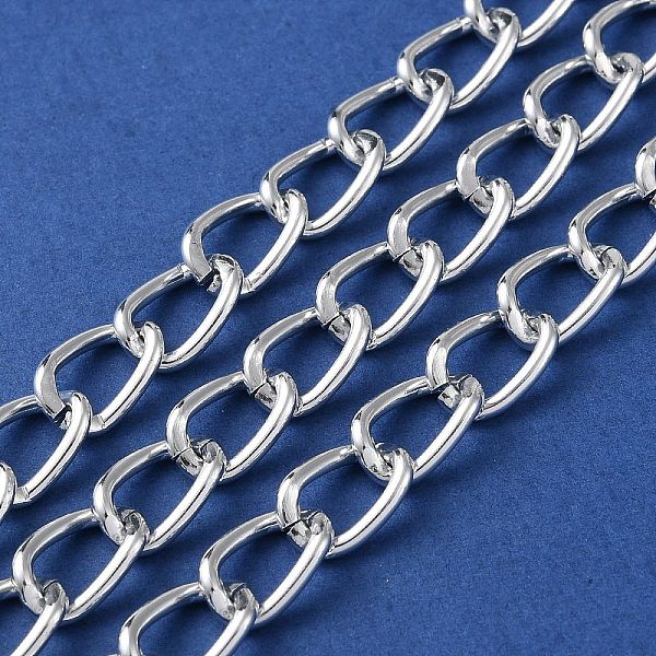 PandaHall Oxidation Aluminum Curb Chains, Unwelded, with Spool, Silver, 12x8x2mm, about 131.23 Feet(40m)/Roll Aluminum
PandaHall Oxidation Aluminum Curb Chains, Unwelded, with Spool, Silver, 12x8x2mm, about 131.23 Feet(40m)/Roll Aluminum