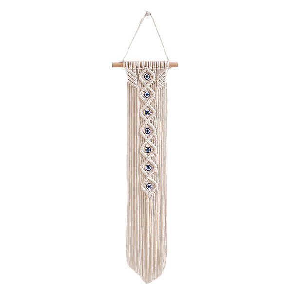 PandaHall Cotton Cord Macrame Woven Tassel Wall Hanging, with Resin Evil Eyes, Boho Style Hanging Ornament with Wood Sticks, for Home...
PandaHall Cotton Cord Macrame Woven Tassel Wall Hanging, with Resin Evil Eyes, Boho Style Hanging Ornament with Wood Sticks, for Home...