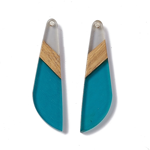 PandaHall Transparent Resin & Walnut Wood Big Pendants, Knife Charms, Teal, 53x13.5x3.5mm, Hole: 2mm Resin+Wood Tool Cyan
PandaHall Transparent Resin & Walnut Wood Big Pendants, Knife Charms, Teal, 53x13.5x3.5mm, Hole: 2mm Resin+Wood Tool Cyan