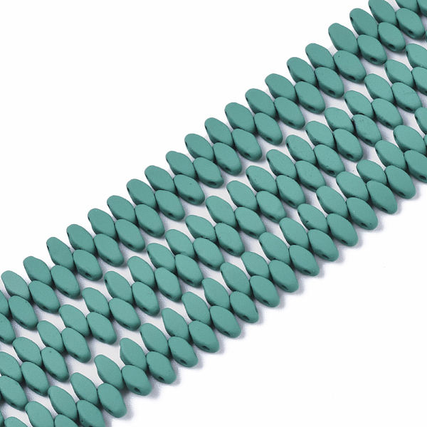 PandaHall Spray Painted Non-magnetic Synthetic Hematite Multi-Strand Links, for Tile Elastic Bracelets Making, Oval, Teal, 5x2.5x2mm, Hole..., Cyan
PandaHall Spray Painted Non-magnetic Synthetic Hematite Multi-Strand Links, for Tile Elastic Bracelets Making, Oval, Teal, 5x2.5x2mm, Hole..., Cyan