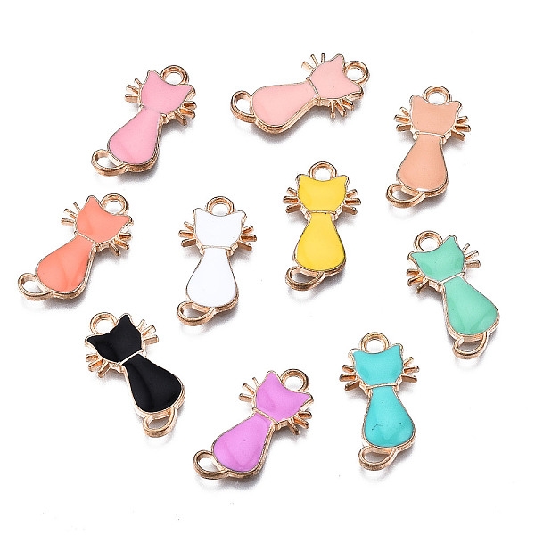 PandaHall Alloy Enamel Pendants, Cat Shape, Light Gold, Mixed Color, 22x12x2~3mm, Hole: 2mm Alloy+Enamel Cat Shape Multicolor
PandaHall Alloy Enamel Pendants, Cat Shape, Light Gold, Mixed Color, 22x12x2~3mm, Hole: 2mm Alloy+Enamel Cat Shape Multicolor