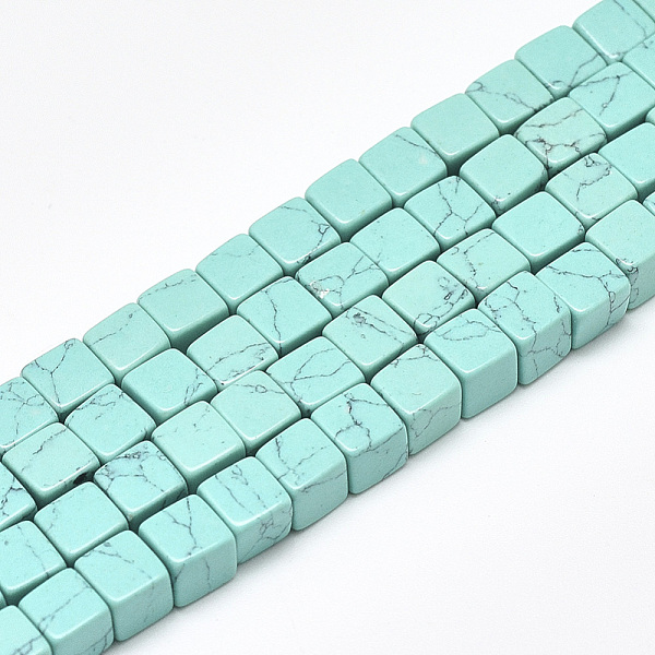 PandaHall Synthetic Turquoise Beads Strands, Cube, 6~6.5x6~6.5x6~6.5mm, Hole: 1mm, about 65pcs/strand, 16.1 inch Synthetic Turquoise Cube
PandaHall Synthetic Turquoise Beads Strands, Cube, 6~6.5x6~6.5x6~6.5mm, Hole: 1mm, about 65pcs/strand, 16.1 inch Synthetic Turquoise Cube