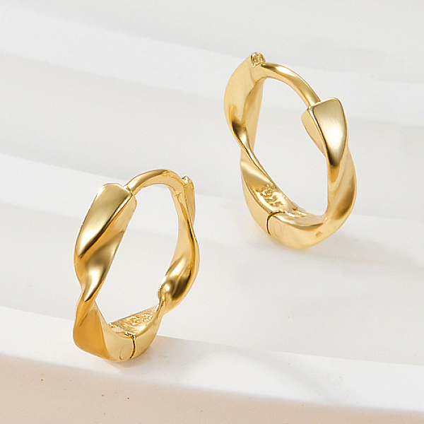 PandaHall 925 Sterling Silver Twist Hoop Earrings for Women, with S925 Stamp, Real 18K Gold Plated, 10x11x2mm Sterling Silver Twist
PandaHall 925 Sterling Silver Twist Hoop Earrings for Women, with S925 Stamp, Real 18K Gold Plated, 10x11x2mm Sterling Silver Twist