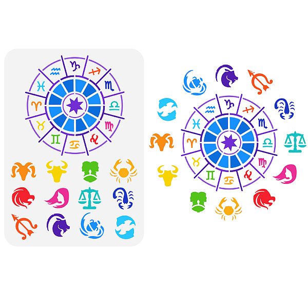 PandaHall FINGERINSPIRE Zodiac Stencil for Painting 11.7x8.3 inch Hollow Out 12 Constellations Craft Stencil Reusable Plastic Zodiac Glyphs...
PandaHall FINGERINSPIRE Zodiac Stencil for Painting 11.7x8.3 inch Hollow Out 12 Constellations Craft Stencil Reusable Plastic Zodiac Glyphs...
