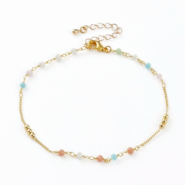 PandaHall Faceted Glass Beaded Anklets, with Brass Beads and Lobster Claw Clasps, Round, Real 18K Gold Plated, Colorful, 9-7/8 inch(25.1cm)...
PandaHall Faceted Glass Beaded Anklets, with Brass Beads and Lobster Claw Clasps, Round, Real 18K Gold Plated, Colorful, 9-7/8 inch(25.1cm)...