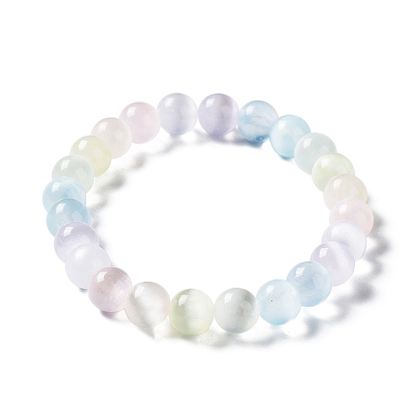 PandaHall Macaron Color Dyed Natural Selenite Round Beaded Stretch Bracelet, Colorful, Inner Diameter: 2-1/8 inch(5.4cm) Selenite Round
PandaHall Macaron Color Dyed Natural Selenite Round Beaded Stretch Bracelet, Colorful, Inner Diameter: 2-1/8 inch(5.4cm) Selenite Round