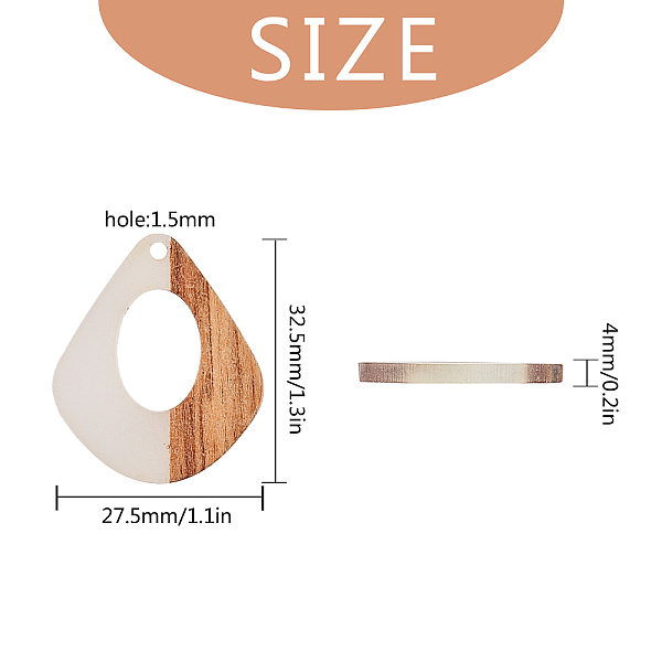 PandaHall SUNNYCLUE 1 Box 12pcs Resin Wood Pendant Hole Oval Teardrop Geometric Charms for Dangle Mottled Earring Jewellery Making Supplies..., White
PandaHall SUNNYCLUE 1 Box 12pcs Resin Wood Pendant Hole Oval Teardrop Geometric Charms for Dangle Mottled Earring Jewellery Making Supplies..., White