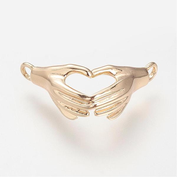 PandaHall Brass Pendants, Nickel Free, Real 18K Gold Plated, Heart Hands, Golden, 11.5x21x5.5mm, Hole: 2mm Brass Palm
PandaHall Brass Pendants, Nickel Free, Real 18K Gold Plated, Heart Hands, Golden, 11.5x21x5.5mm, Hole: 2mm Brass Palm