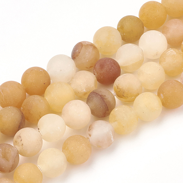 PandaHall Natural Yellow Jade Beads Strands, Frosted, Round, 12mm, Hole: 1.5mm, about 31~33pcs/strand, 14.9~15.1 inch(38~38.5cm) Yellow Jade...
PandaHall Natural Yellow Jade Beads Strands, Frosted, Round, 12mm, Hole: 1.5mm, about 31~33pcs/strand, 14.9~15.1 inch(38~38.5cm) Yellow Jade...