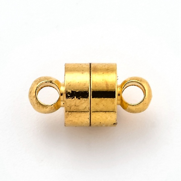 PandaHall Brass Magnetic Clasps with Loops, Column, Golden, 12x6mm, Hole: 2mm Brass Column
PandaHall Brass Magnetic Clasps with Loops, Column, Golden, 12x6mm, Hole: 2mm Brass Column
