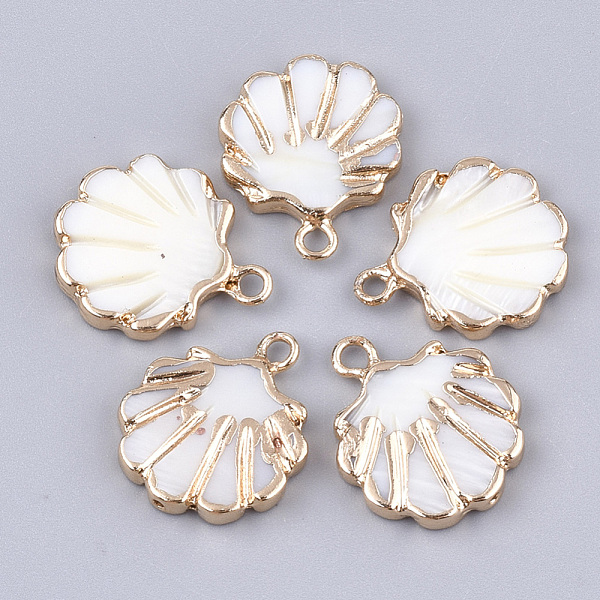 PandaHall Electroplate Freshwater Shell Pendants, with Iron Findings, Shell, Light Gold, 18~18.5x15x2~2.5mm, Hole: 1.8mm Freshwater Shell...
PandaHall Electroplate Freshwater Shell Pendants, with Iron Findings, Shell, Light Gold, 18~18.5x15x2~2.5mm, Hole: 1.8mm Freshwater Shell...