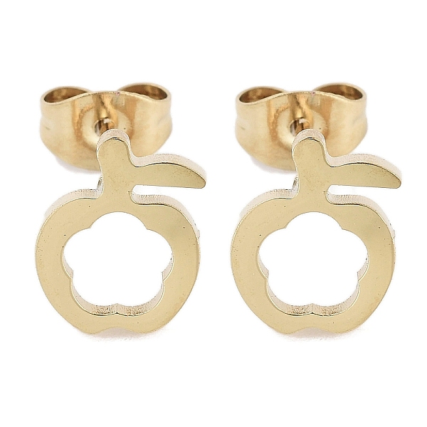PandaHall Vacuum Plating 304 Stainless Steel Stud Earrings for Women, Apple with Hollow Flower, Golden, 10x8.5mm 304 Stainless Steel Apple
PandaHall Vacuum Plating 304 Stainless Steel Stud Earrings for Women, Apple with Hollow Flower, Golden, 10x8.5mm 304 Stainless Steel Apple